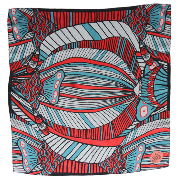 Necktie Red&Blue Pescaito